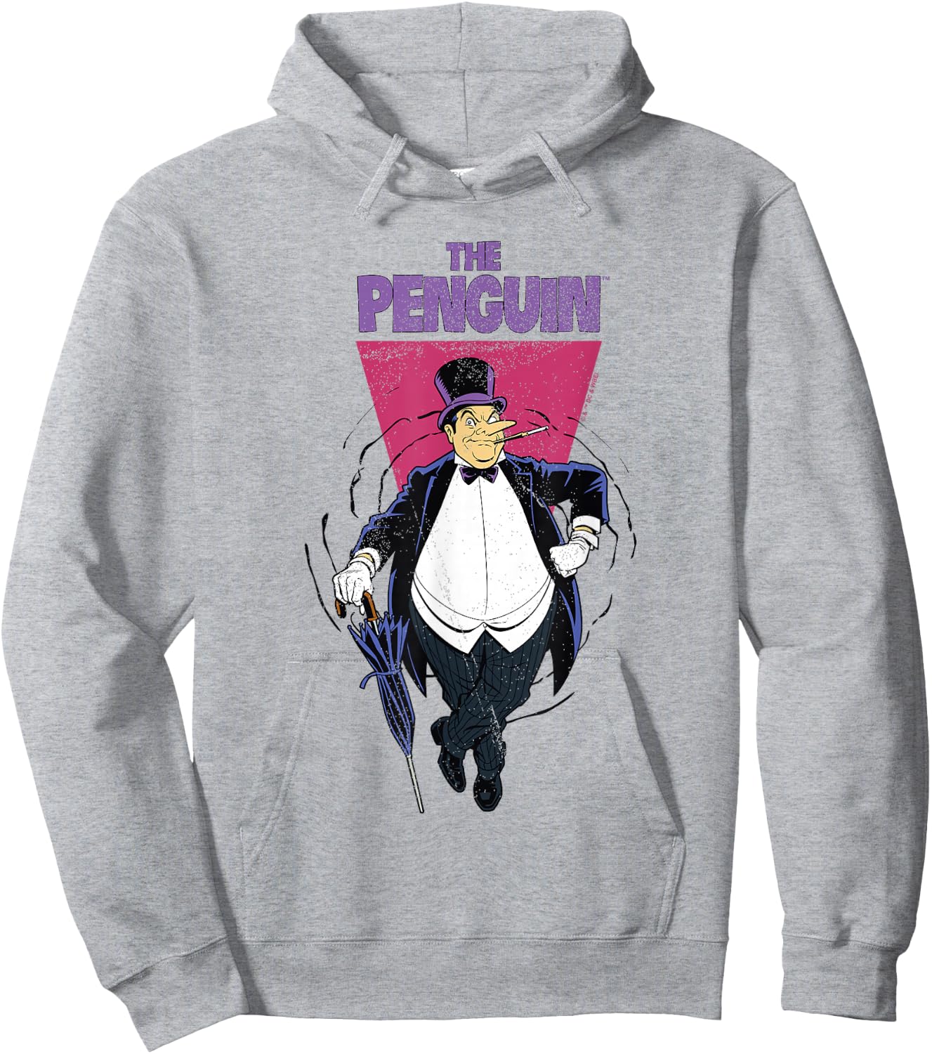 Batman Vintage Classic The Penguin Comic Villain Badge Hoodie - Hoodie | Ash
