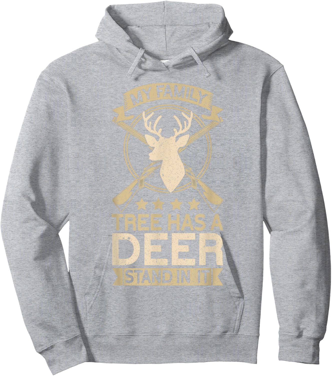 My Family Tree Has A Deer Stand In It Hunting Funny Hunter Hoodie - Hoodie | Ash