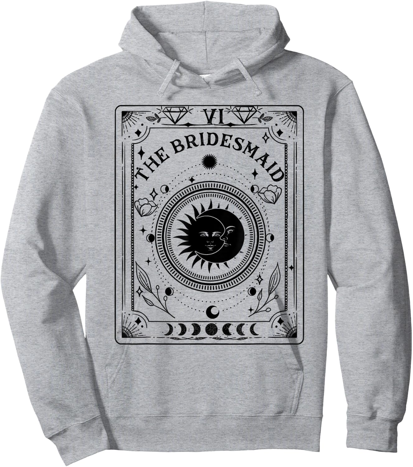 Boho Mystic Tarot Celestial Bachelorette Bride Bridesmaid Hoodie - Hoodie | Ash