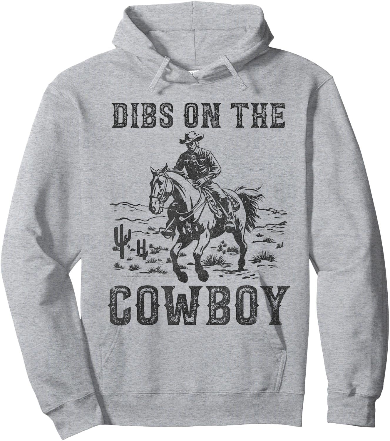 Dibs On The Cowboy Vintage Western Country Cowgirls Hoodie - Hoodie | Ash