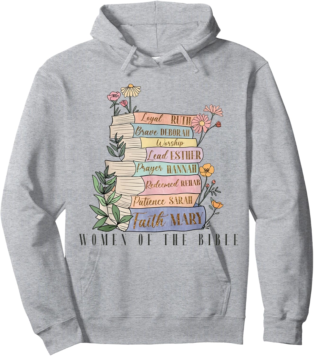 Retro Original Women of The Bible Books Christian Bookish Hoodie - Hoodie | Ash
