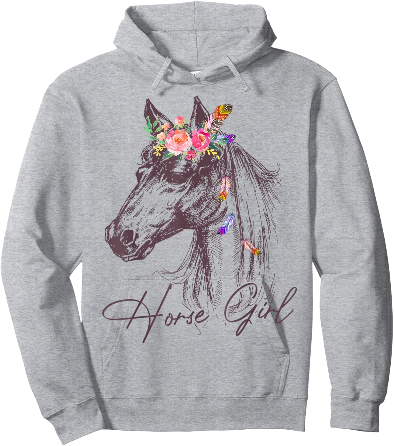 Horse Girl Horse Lover Gift Women Teenage Horseback Riding Hoodie - Hoodie | Ash