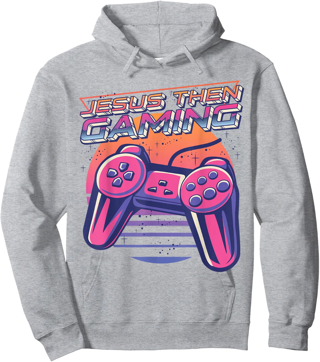 Jesus Then Gaming Gamer Christian Boys Video Game Controller Hoodie - Hoodie | Ash