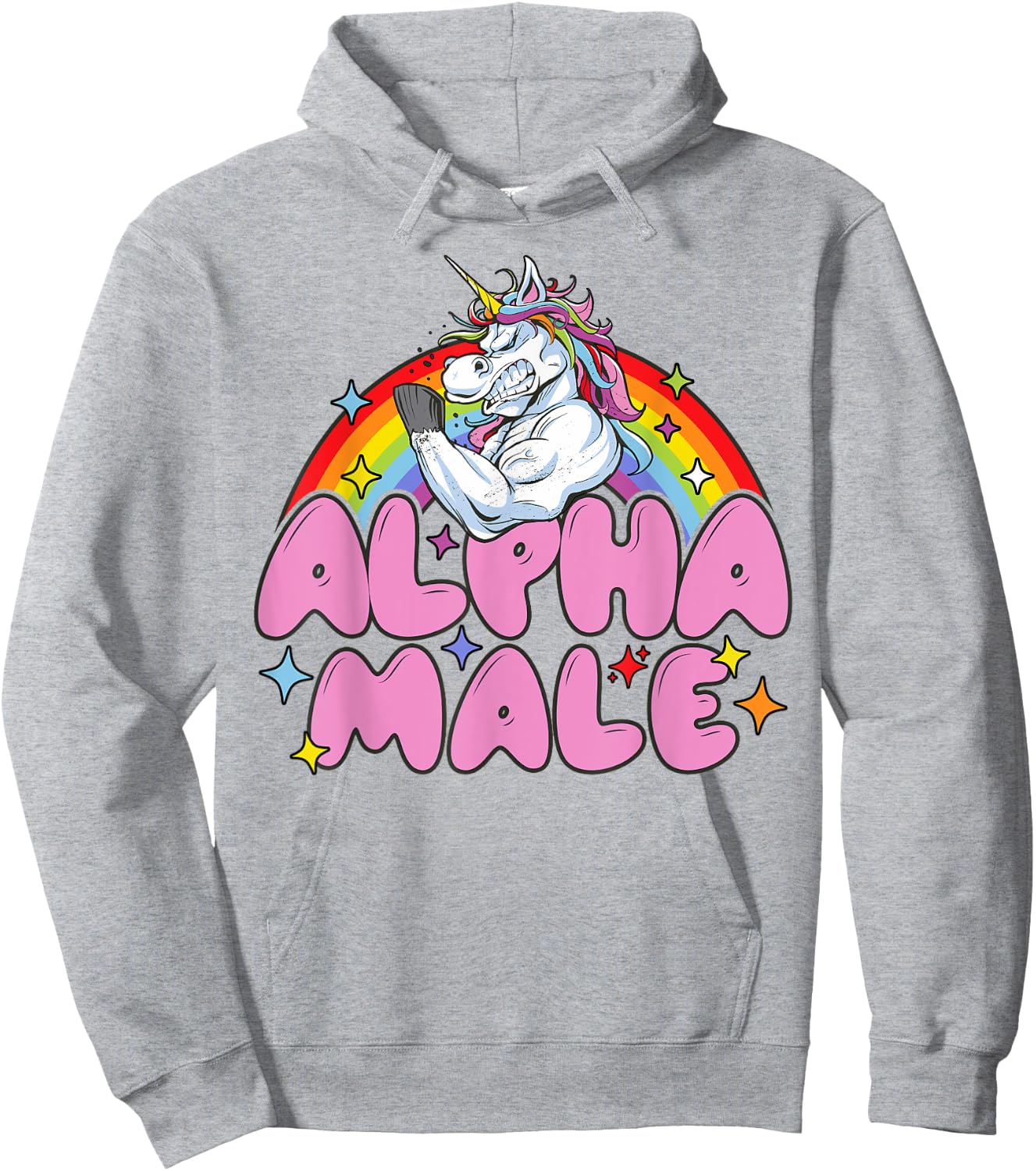 Alpha Male Unicorn Funny Sarcastic men woman Hoodie - Hoodie | Ash