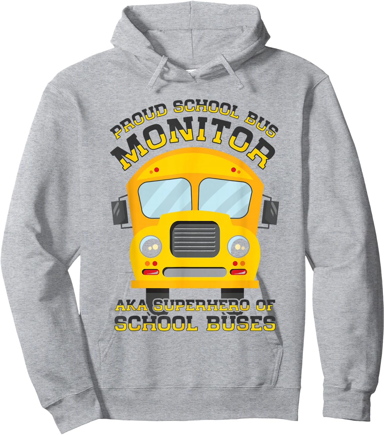 School Bus Monitor Bus Aide Attendant Student Delivery Hoodie - Hoodie | Ash