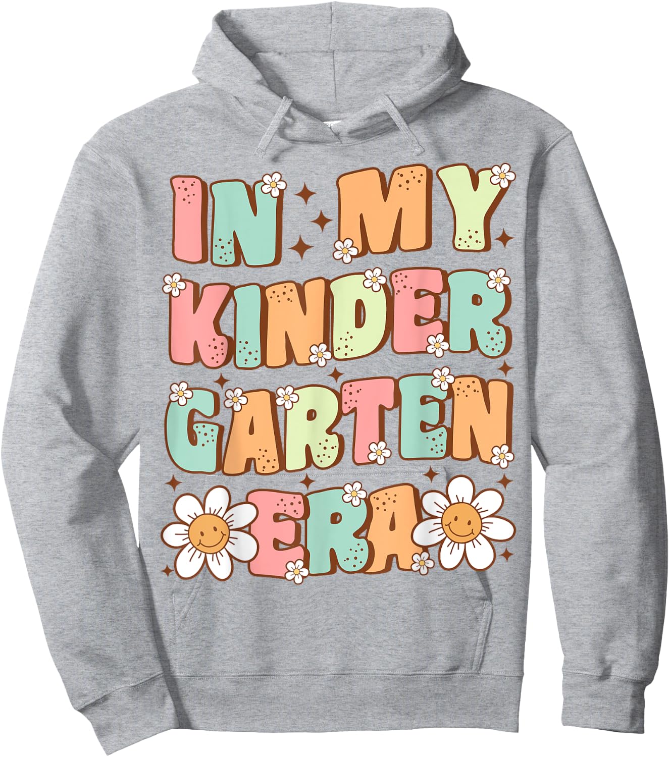 In My Kindergarten Era Groovy Kindergarten Back to School Hoodie - Hoodie | Ash