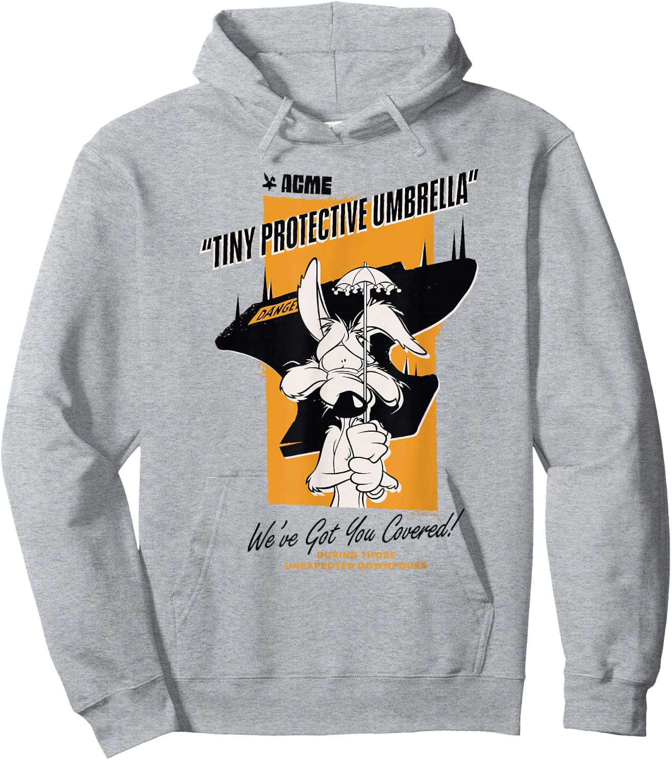 Looney Tunes Wile E. Coyote Acme Tiny Protective Umbrella Hoodie - Hoodie | Ash