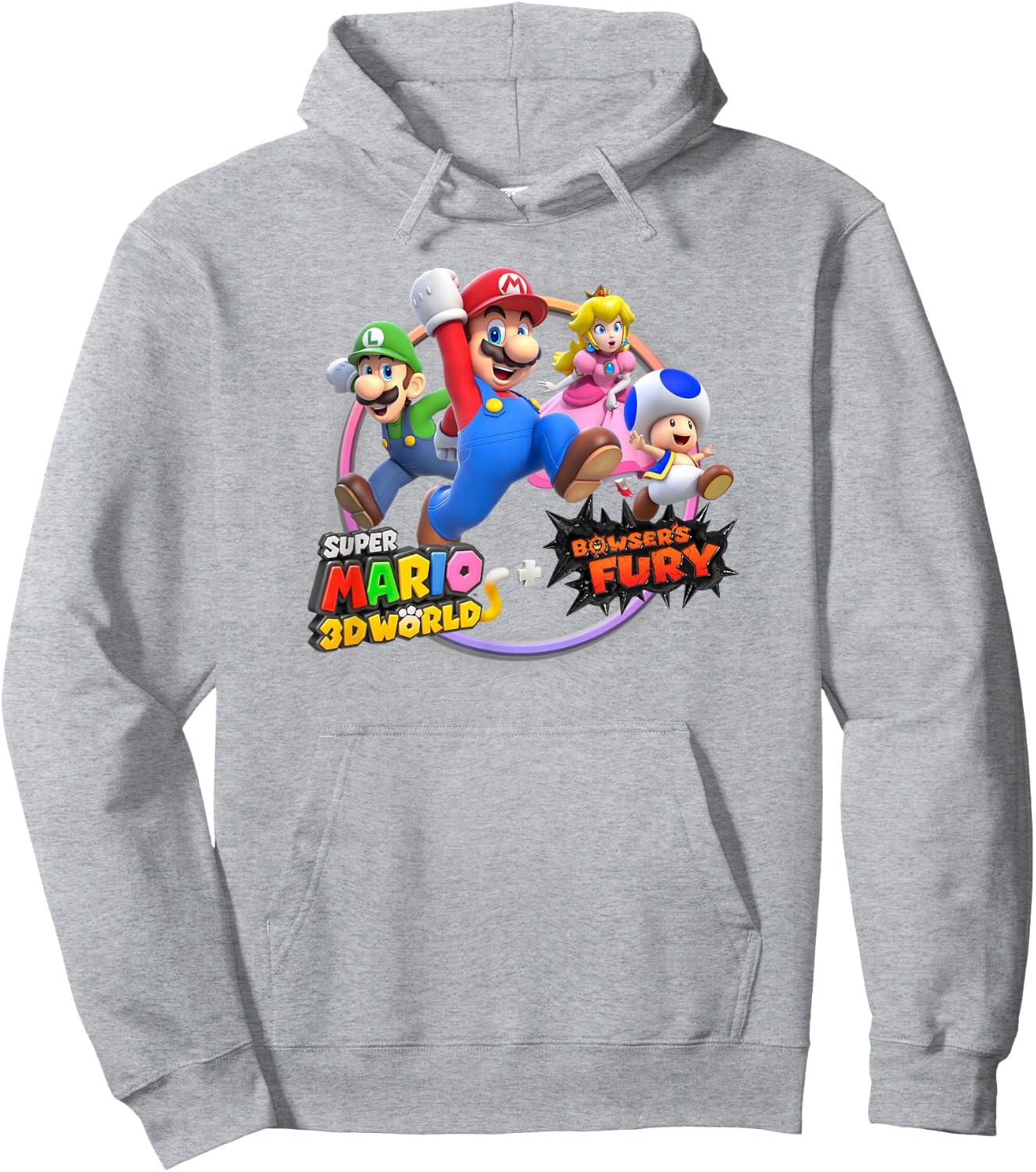 Super Mario 3D World: Bowser's Fury Nintendo Game Poster Hoodie - Hoodie | Ash