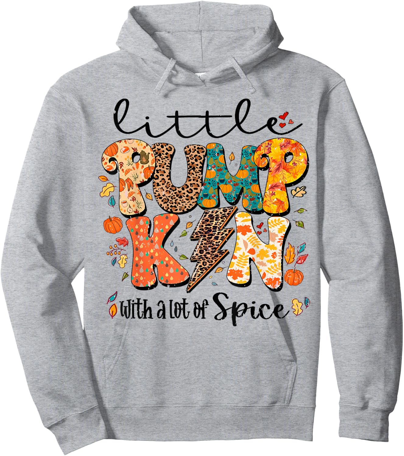 Little Pumpkin With A Lot Of Spice Leopard Thanksgiving Hoodie - Hoodie | Ash