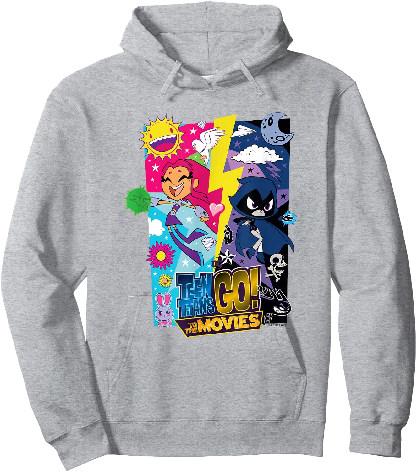 Teen Titans Go! to The Movies Light Dark Starfire Raven Duo Hoodie - Hoodie | Ash
