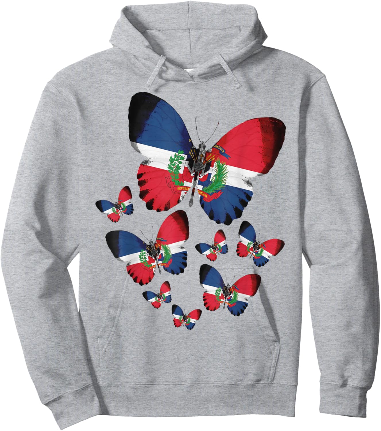 Coat of Arms Republica Dominicana For Kids & Dominican Flag Hoodie - Hoodie | Ash