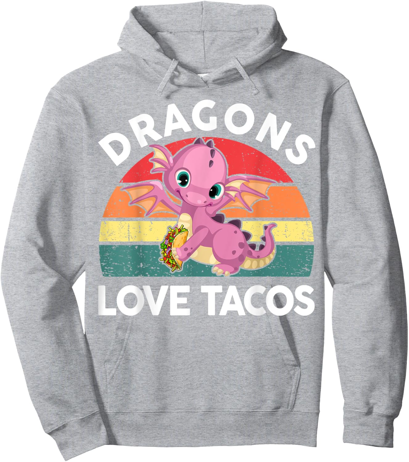 Dragons Love Tacos Shirt Cinco De Mayo Kids Youth Toddler Hoodie - Hoodie | Ash