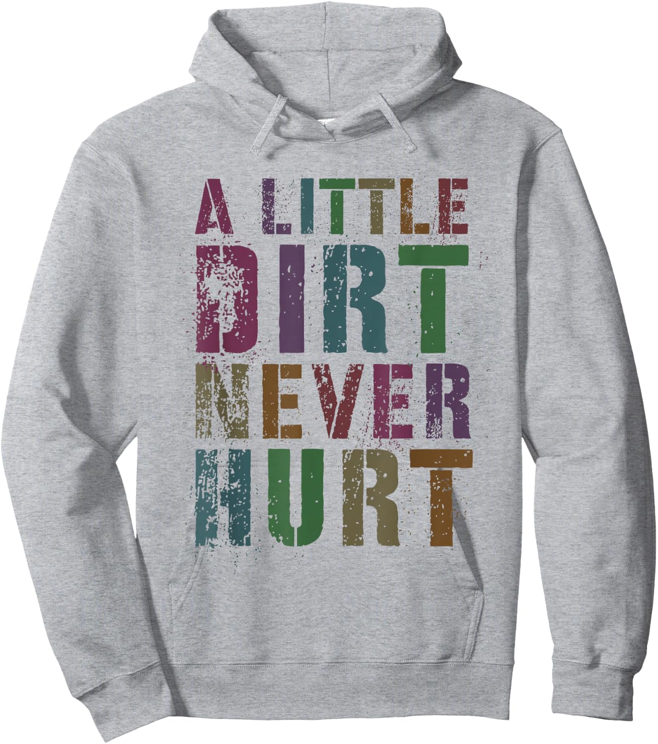 Funny LITTLE DIRT NEVER HURT Kids Off Road Girls Mud Run SxS Hoodie - Hoodie | Ash