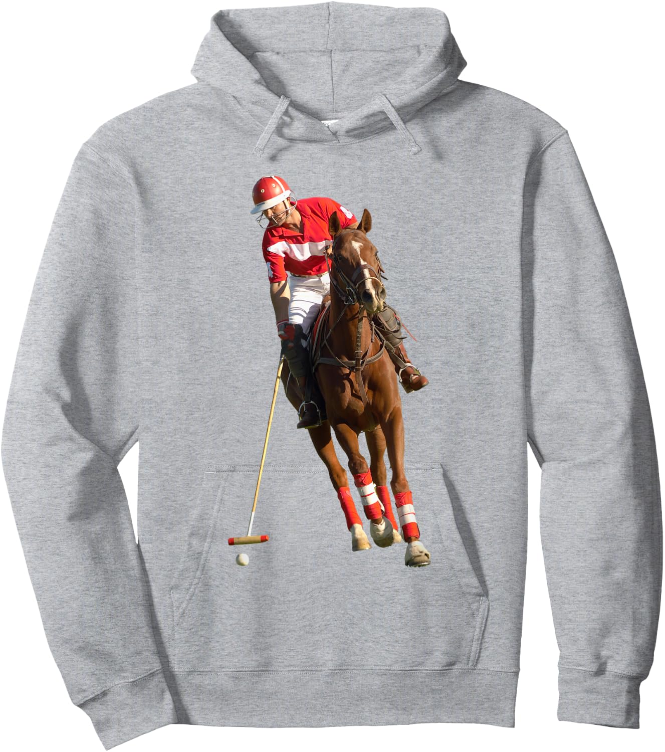 Leisure Riding Horse Polo Horse Polo Hoodie - Hoodie | Ash