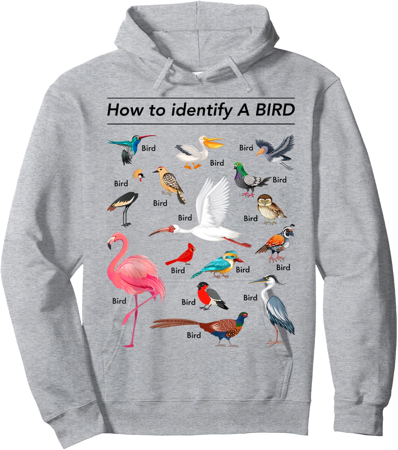 Birdwatcher Lover Funny Birdwatching How To Identify A Bird Hoodie - Hoodie | Ash