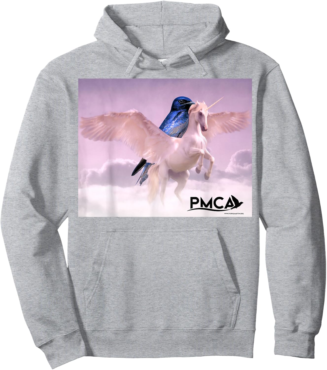 Purple Martin Unicorn Hoodie - Hoodie | Ash