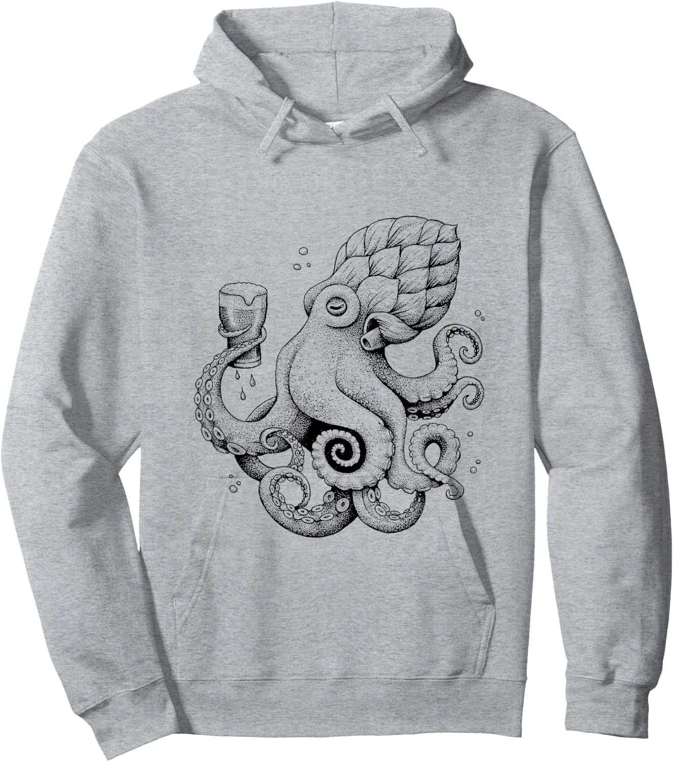 Hoptopus - The Beer Drinking Octopus Classic Hoodie - Hoodie | Ash