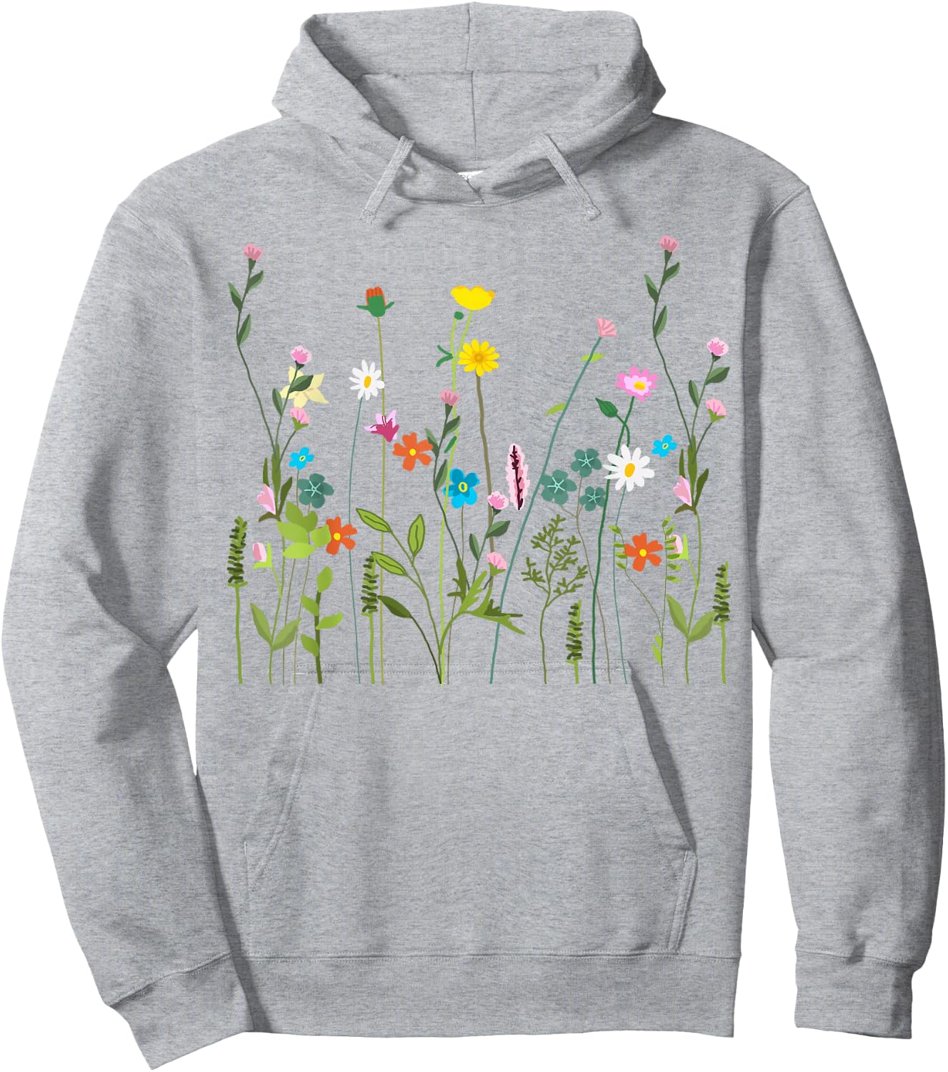 Women Wildflower Different Flowers Beautiful Floral Graphic Small Hoodie - Hoodie | Ash
