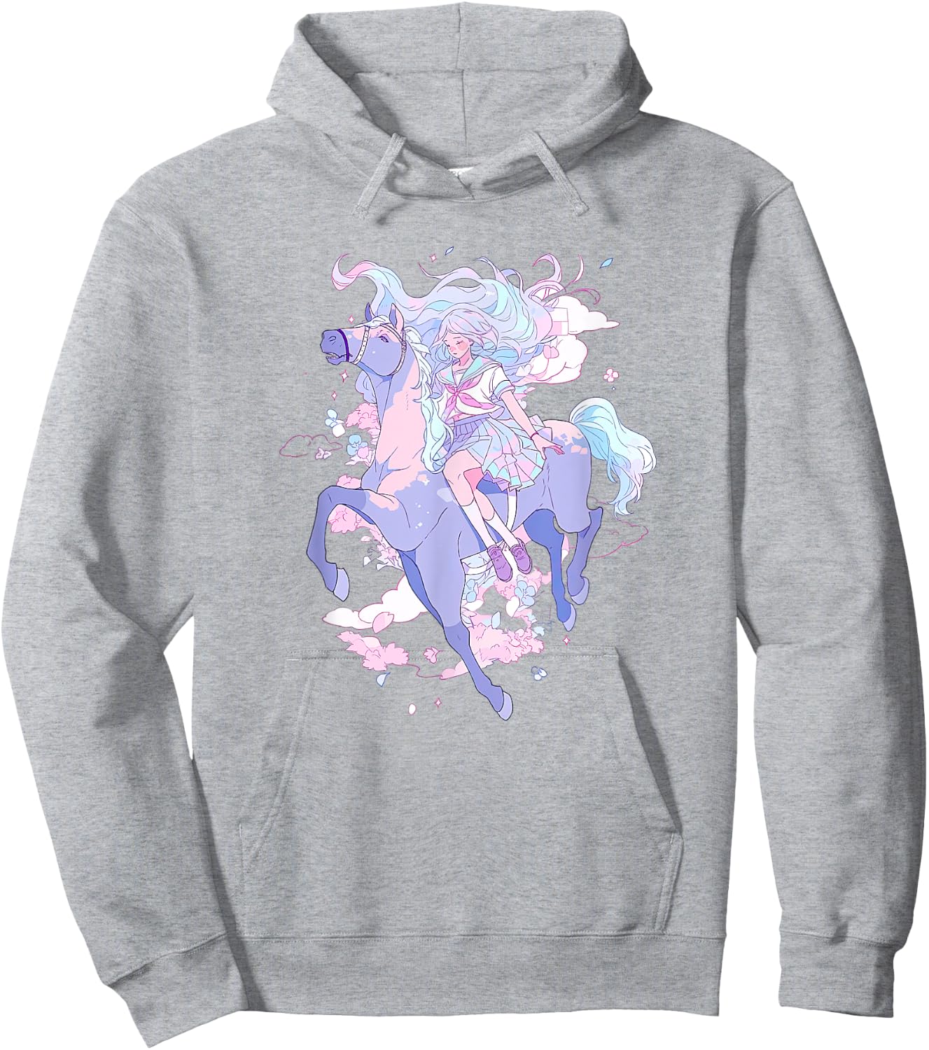 Horse Girl funny Pastel japan Anime Aesthetic japanese Hoodie - Hoodie | Ash