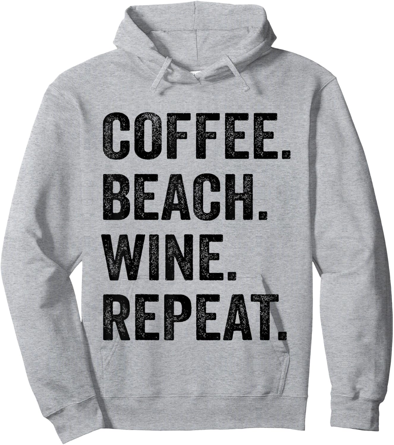 Coffee Beach Wine Repeat Funny Wine Coffee Beach Summer Hoodie - Hoodie | Ash