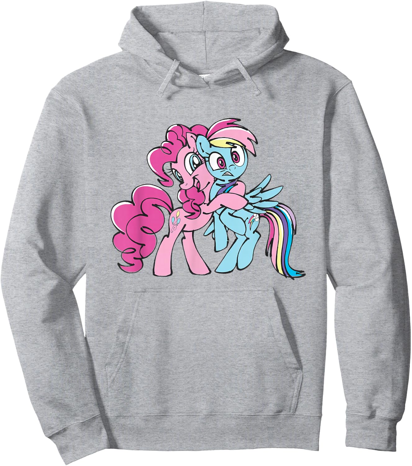 My Little Pony Pinkie Pie Hugs Rainbow Dash Hoodie - Hoodie | Ash