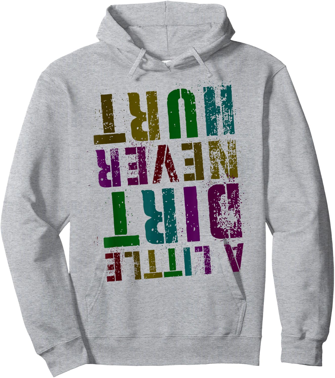 Funny A LITTLE DIRT NEVER HURT Girl Bike Motocross Mud Run Hoodie - Hoodie | Ash