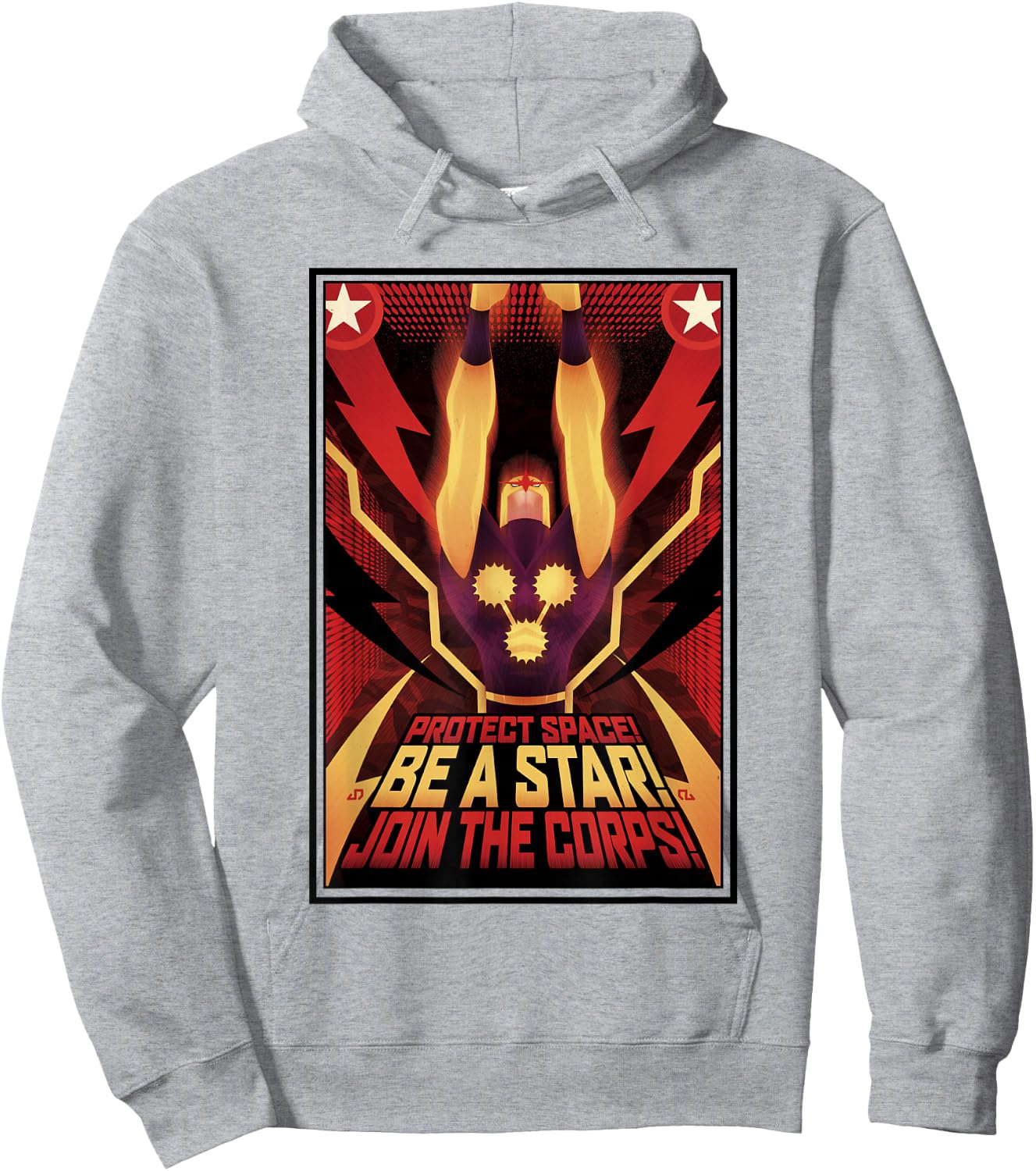 Marvel Comics Retro Classic Nova Join The Corps Propaganda Hoodie - Hoodie | Ash