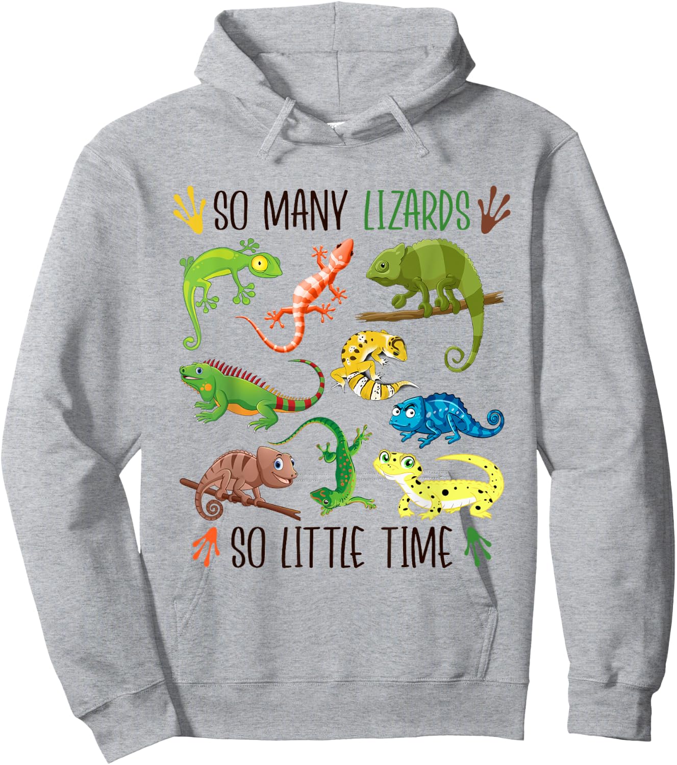 So Many Lizards So Little Time Funny Lizards Reptile Lover Hoodie - Hoodie | Ash