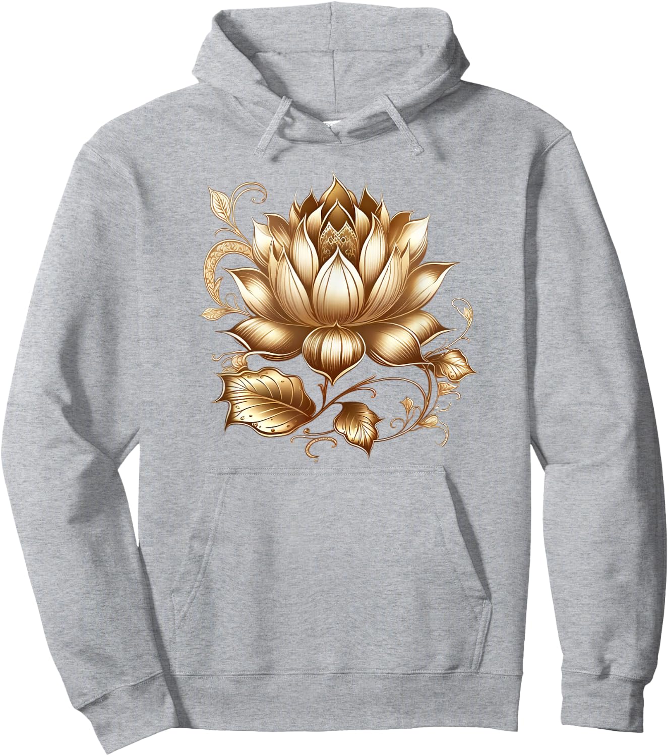 Lotus flower Buddhism spiritual symbol yoga namaste nature Hoodie - Hoodie | Ash