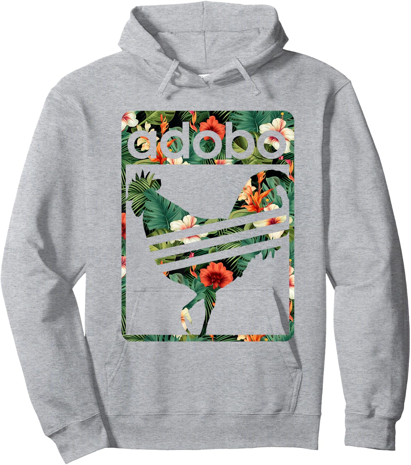 Vintage Floral Pinoy Adobo Hoodie - Hoodie | Ash