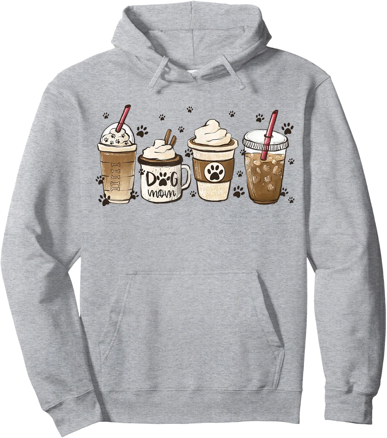 Coffee And Dog Mom Mother's Day Coffee Lover Dog Lover Gift Women Hoodie - Hoodie | Ash