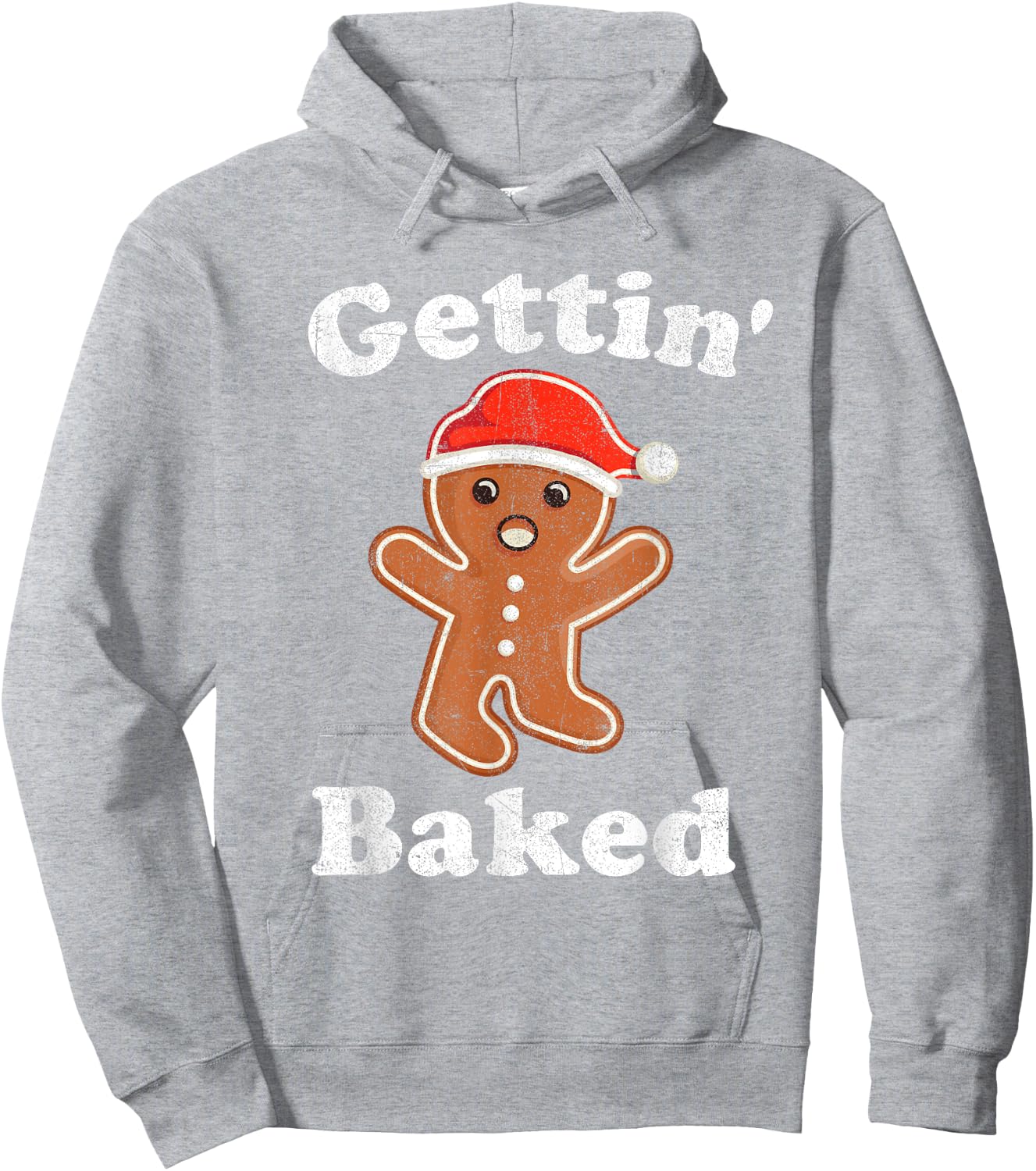 Funny Gingerbread Man Gettin Baked Cookie Baking Christmas Hoodie - Hoodie | Ash
