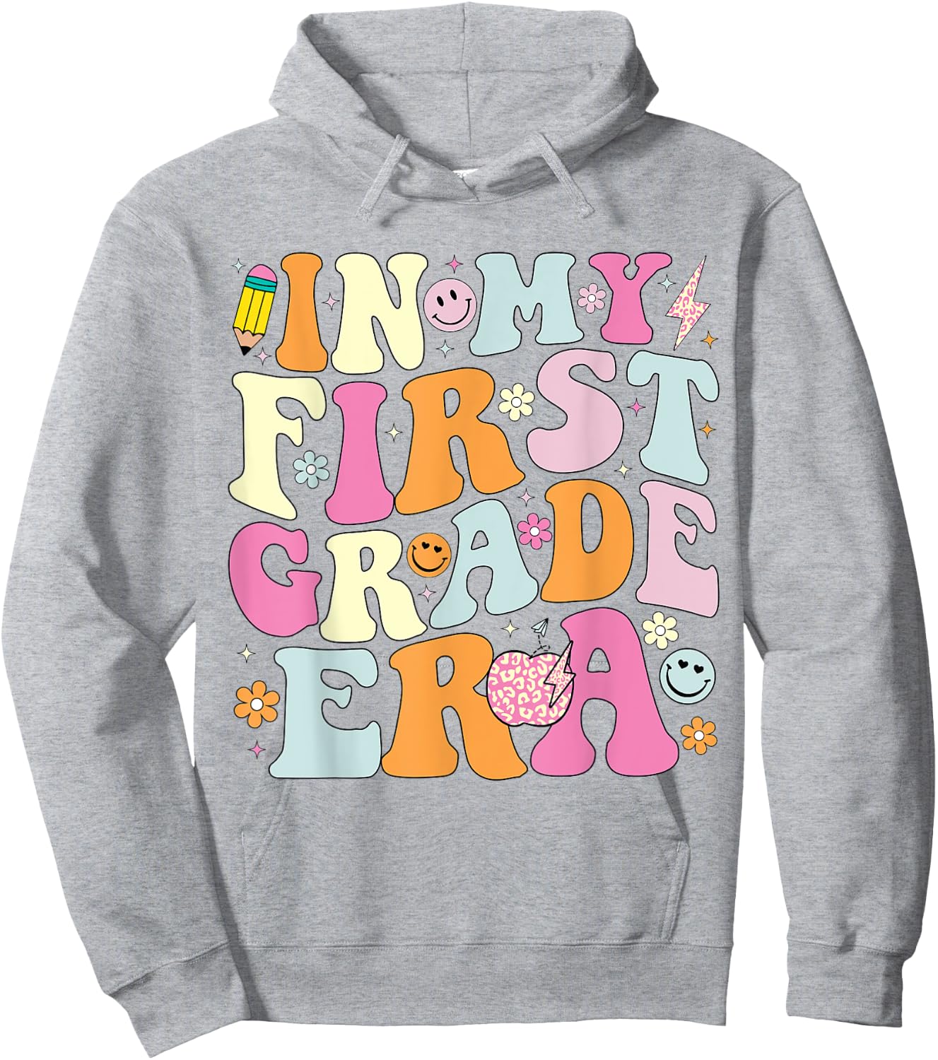 In My First Grade Era 1st Grade Girl Teacher Back to School Hoodie - Hoodie | Ash