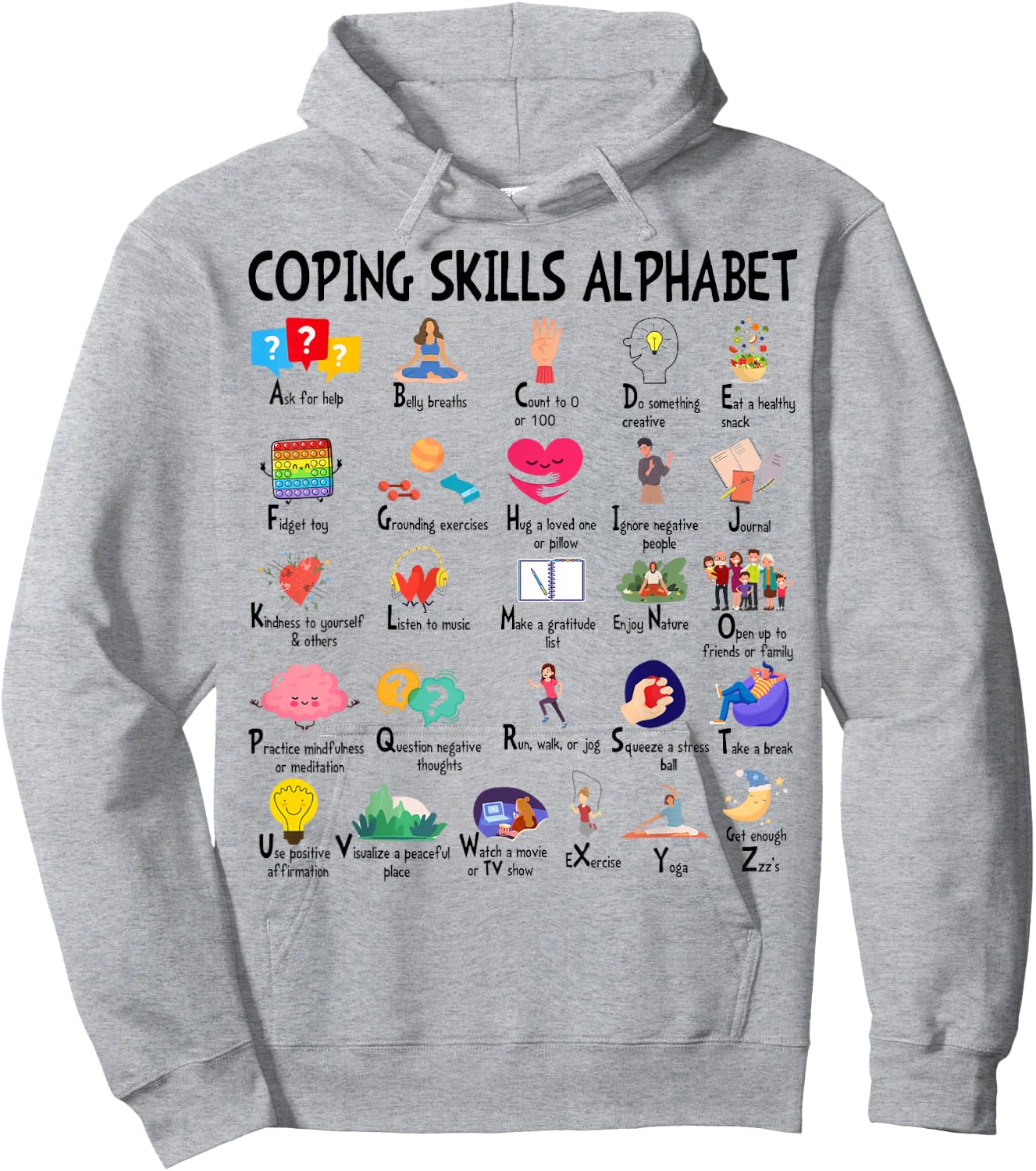 Mental Health tie Clothing Counselor Shirt Women Therapist Hoodie - Hoodie | Ash