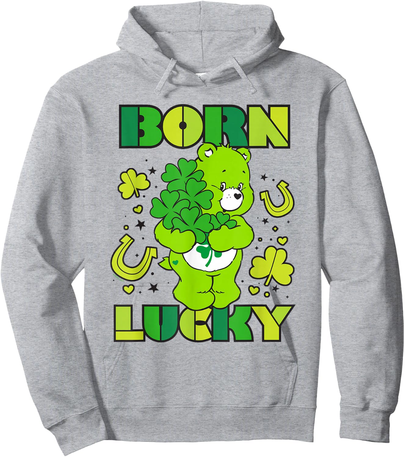 Care Bears Born Lucky Good Luck Bear Hoodie - Hoodie | Ash