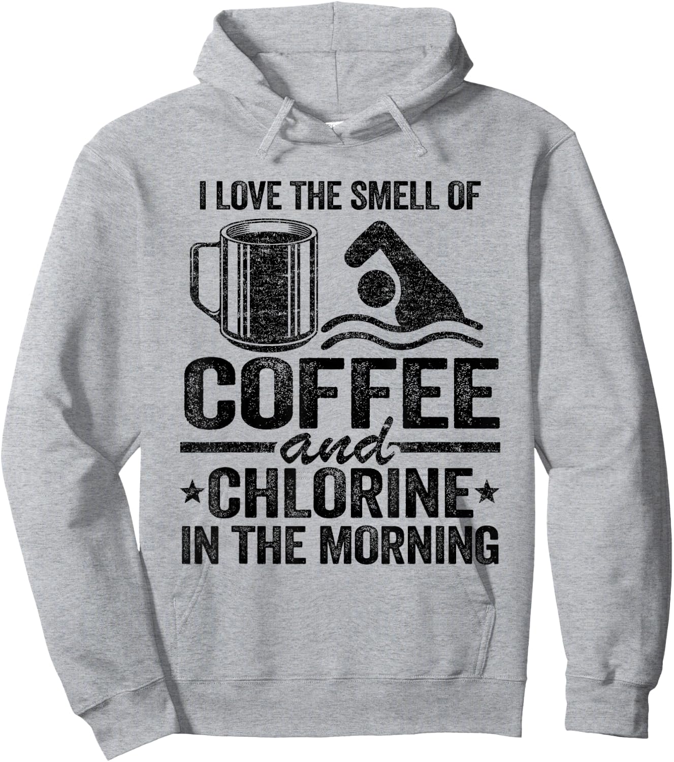 I Love The Smell Of Coffee And Chlorine In The Morning Hoodie - Hoodie | Ash