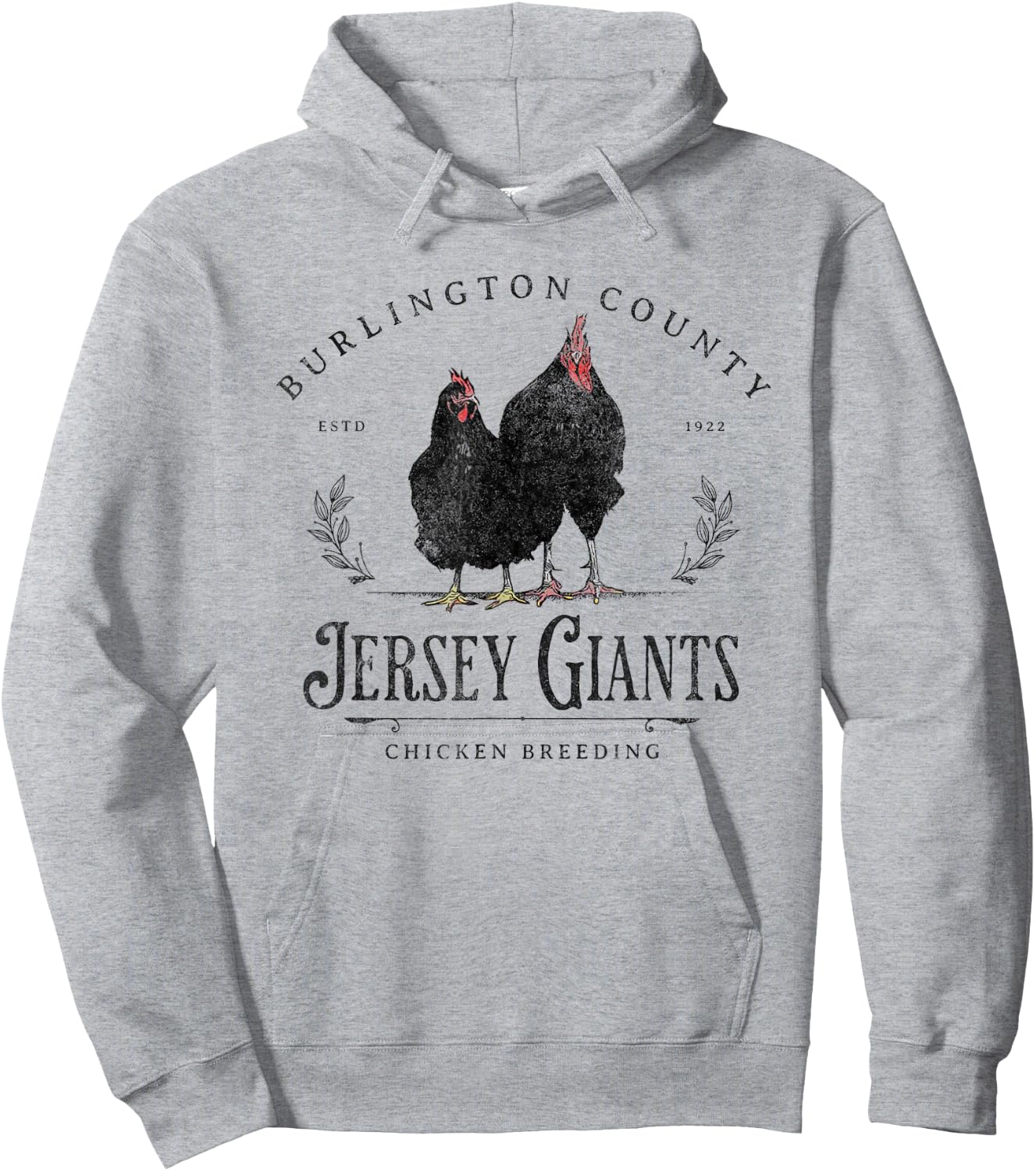 Jersey Giants Chicken Breeding Burlington County Farming Hoodie - Hoodie | Ash