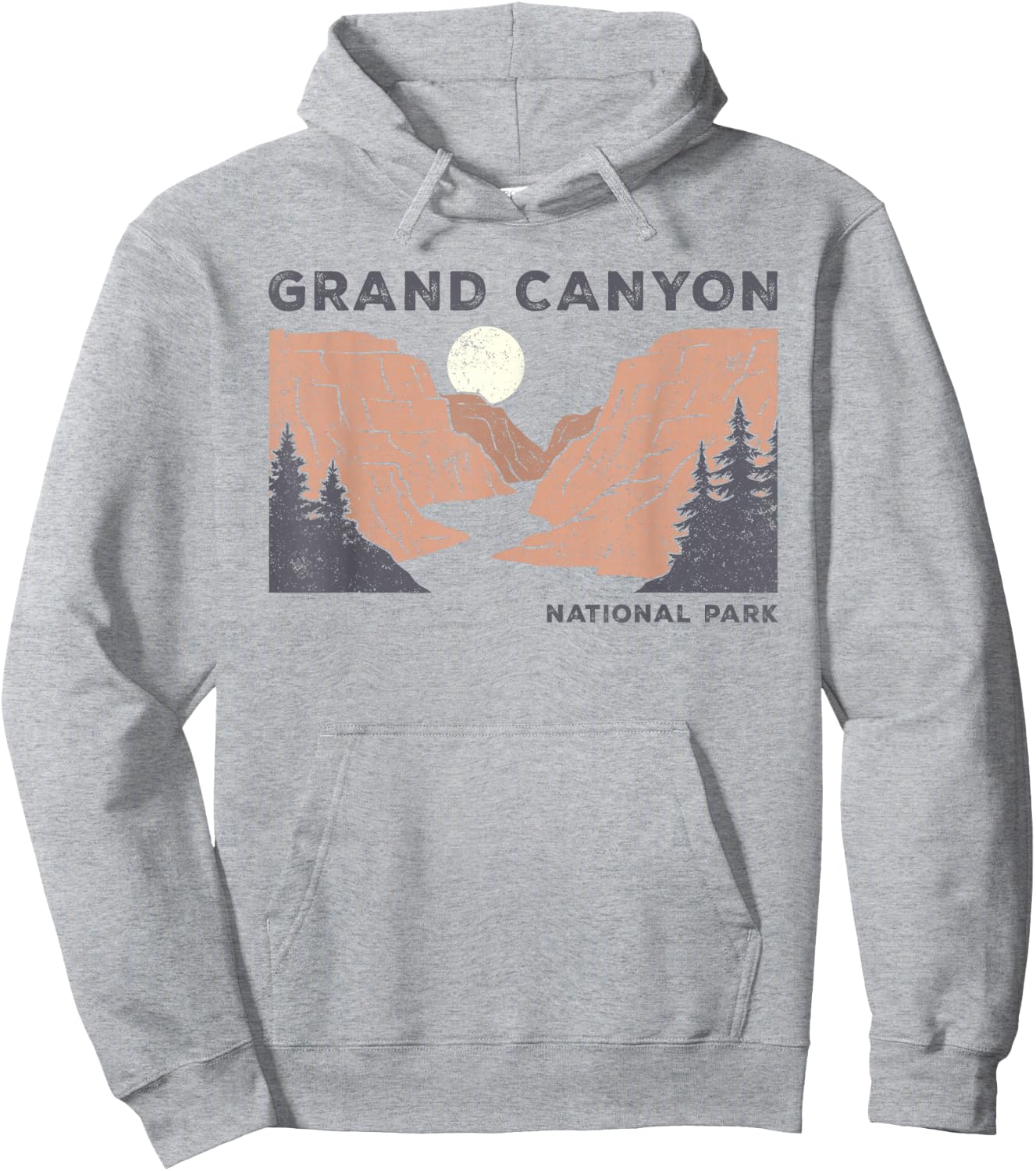 Hiked Grand Canyon National Park Arizona Vintage Men Hoodie - Hoodie | Ash