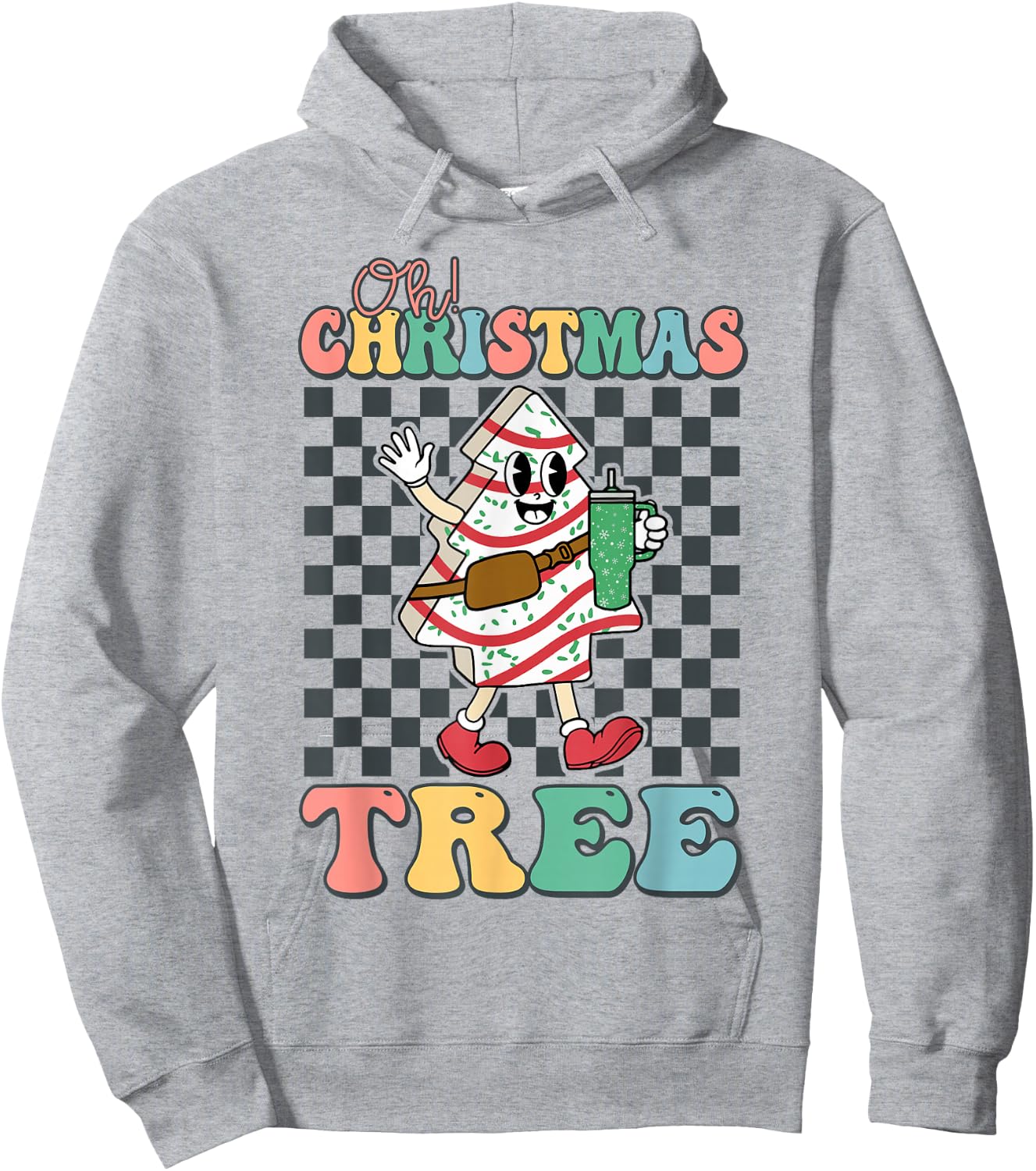 Oh Christmas Tree Cakes Debbie Becky Jen Cake Lovers Xmas Hoodie - Hoodie | Ash
