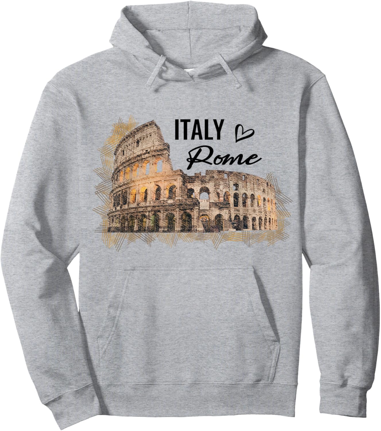 Italy Colosseum Rome I Love Italy Lover Men Women Children Hoodie - Hoodie | Ash