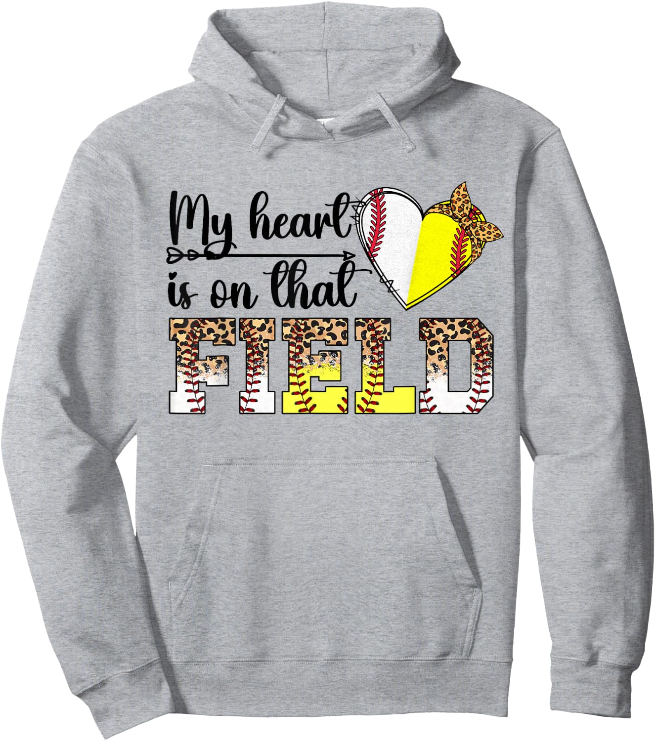 On That Field Proud Baseball Softball Grandma Hoodie - Hoodie | Ash