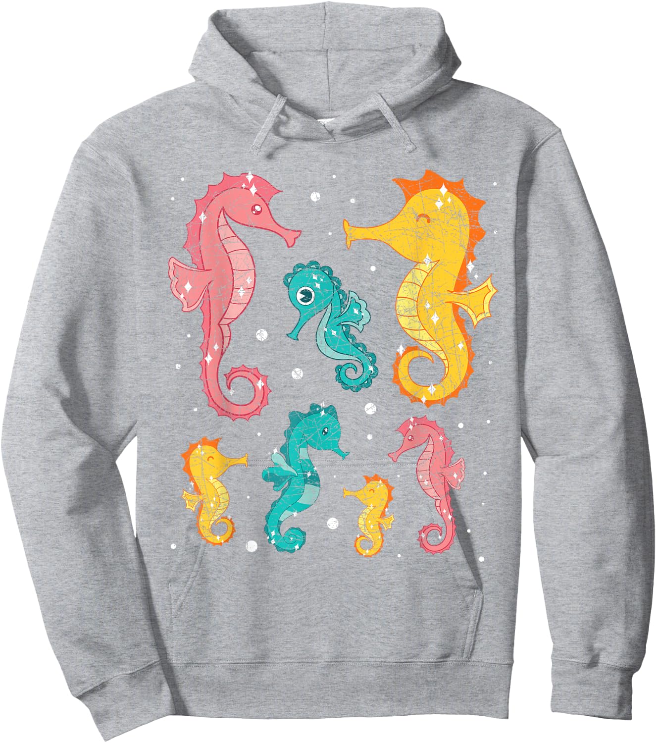 Underwater Sea Creature Fish Ocean Animal Seahorse Hoodie - Hoodie | Ash