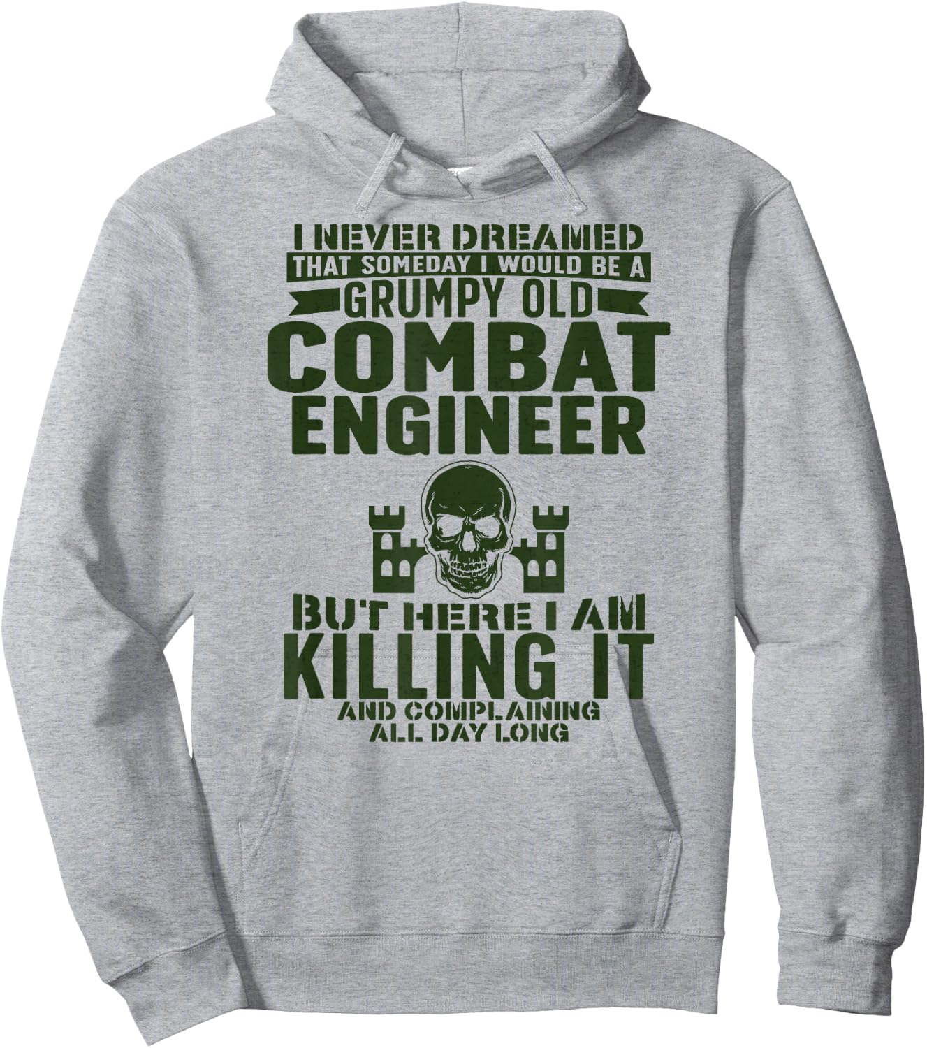 Grumpy Old Combat Engineer Combat Engineering Hoodie - Hoodie | Ash