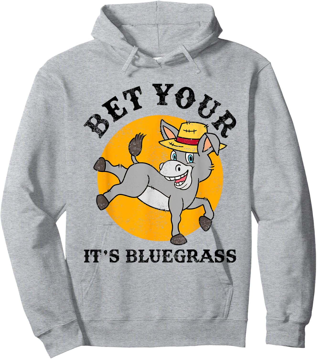 Bet Your Ass It's Bluegrass Gift Country Music Banjo Fiddle Hoodie - Hoodie | Ash