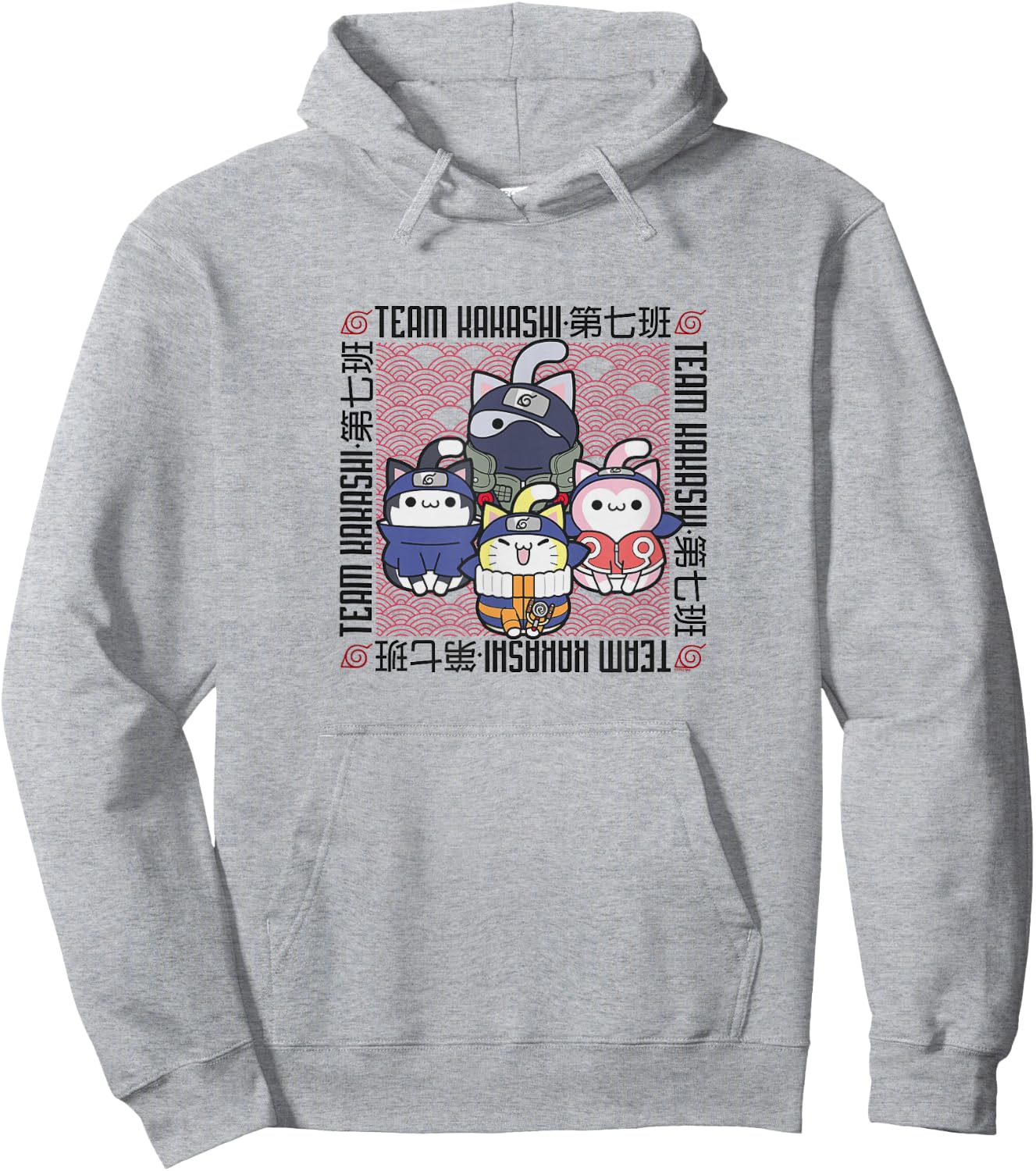 Nyaruto Team Kakashi Naruto Sasuke Sakura Group Shot Hoodie - Hoodie | Ash
