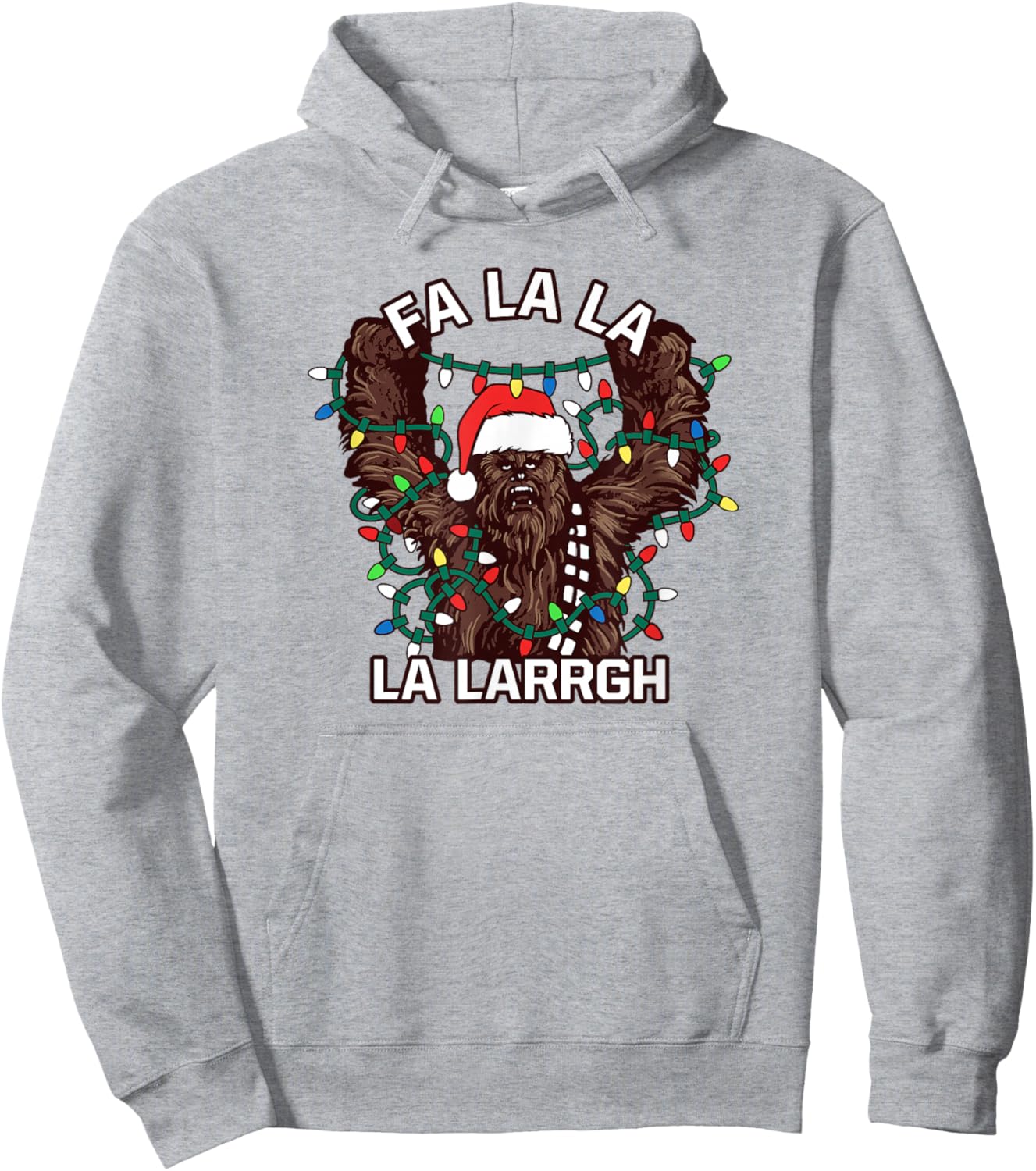 Star Wars Christmas Lights Chewbacca Life Day Hoodie - Hoodie | Ash