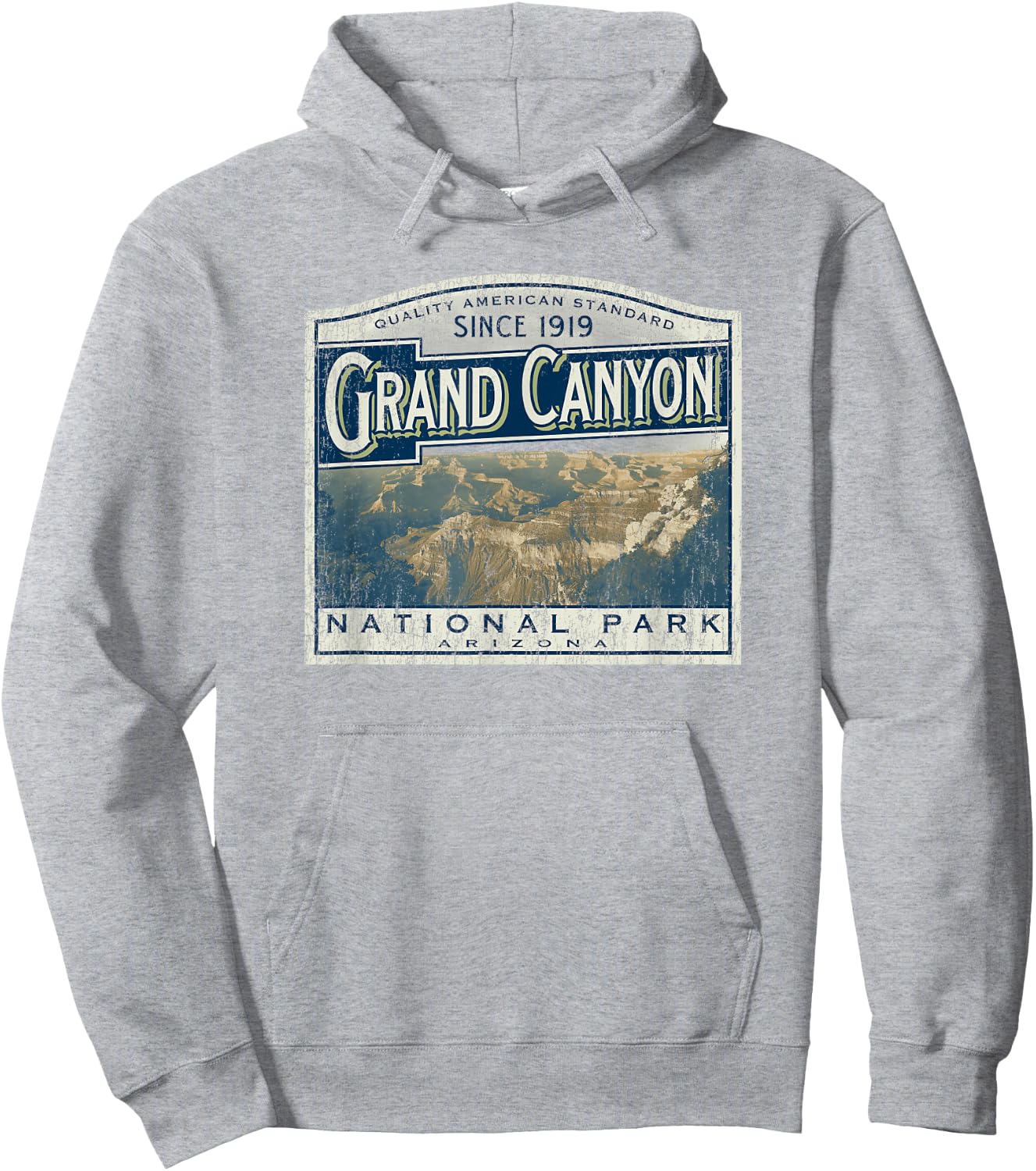 Grand Canyon National Park Retro Hoodie - Hoodie | Ash