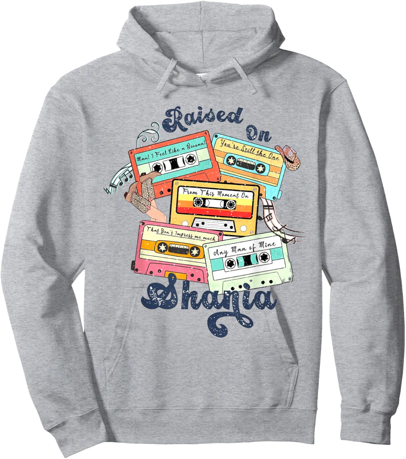 Western Shania First Name Punchy Cowboy Cowgirl Rodeo Hoodie - Hoodie | Ash
