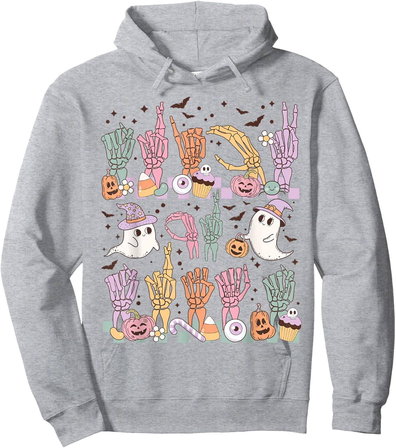 Trick or Treat ASL Hands American Sign Language Halloween Hoodie - Hoodie | Ash