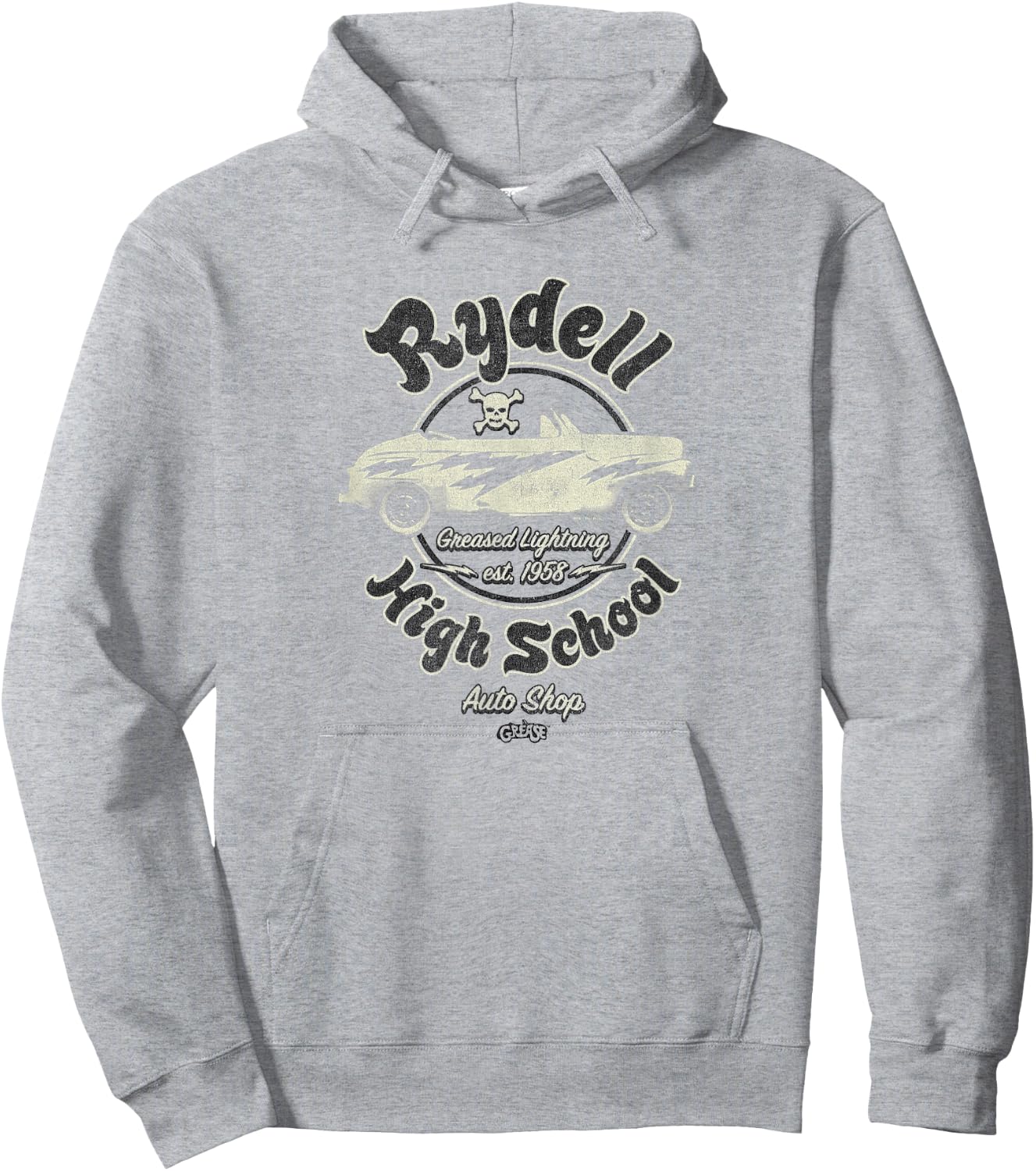 Grease - Rydell High School Auto Shop Greased Lightning Hoodie - Hoodie | Ash